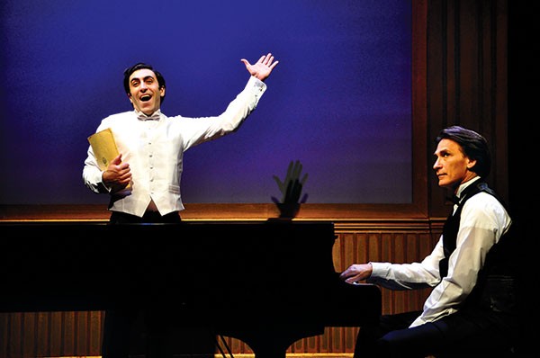 Christopher Tocco (left) and Bob Stillman in 2 Pianos 4 Hands, at City Theatre.