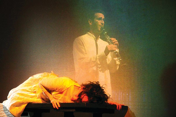 Clarinetist Gilad Harel performs in The Dybbuk.