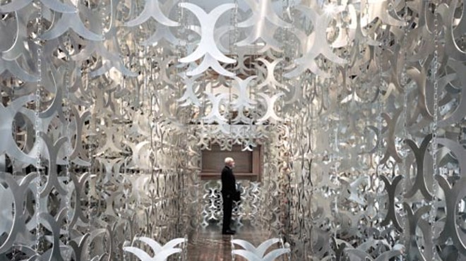 Famed architectural engineer Cecil Balmond's art installation at the Carnegie fascinates.