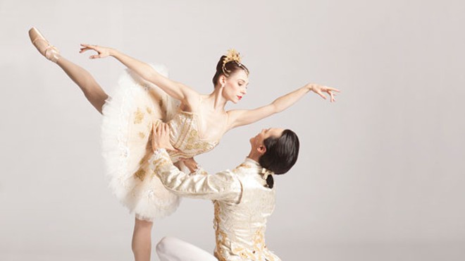 Gabrielle Thurlow and Nurlan Abougaliev in The Sleeping Beauty, at Pittsburgh Ballet