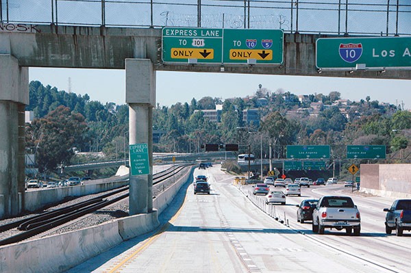High Occupancy Toll Lanes in Los Angeles County, Calif.