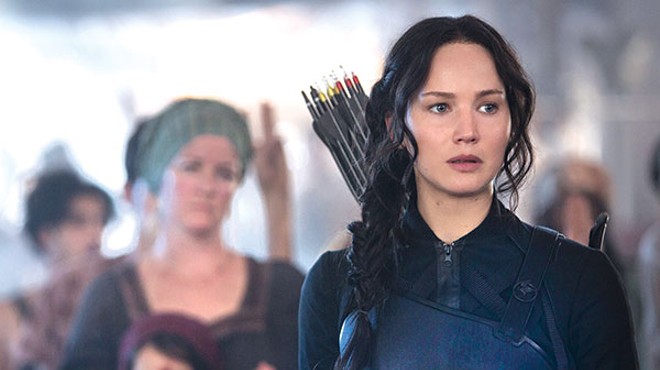 Katniss (Jennifer Lawrence) is a troubled soldier