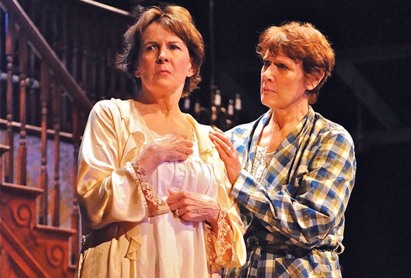 Mary Rawson (left) and Kathleen Turco-Lyon in the REP's August: Osage County