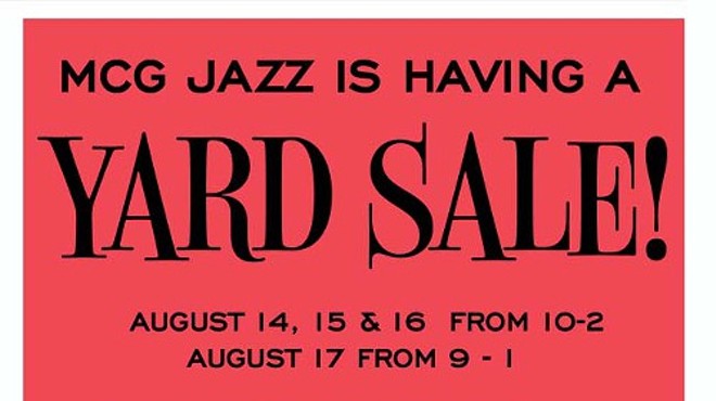 MCG Jazz news: yard sale and search for male jazz singer