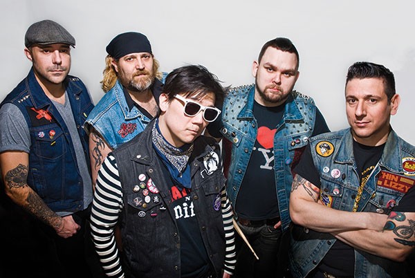 Punk state of mind: Thunder Vest (from left: Donovan Greenaway, Phil Irvin, Steve Chiang, Kevin Eaton, Steve Terzolino)