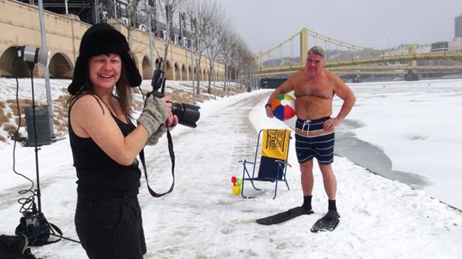 The making of our cover with Pittsburgh Polar Bear Club President Frank Nelson