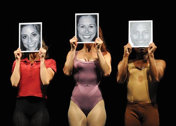 They can do that: (from left) Gina Phillistine, Heather Parcells and Kevin Curtis in Pittsburgh CLO's A Chorus Line.