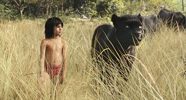 Mowgli (Neel Sethi) and Bagheera