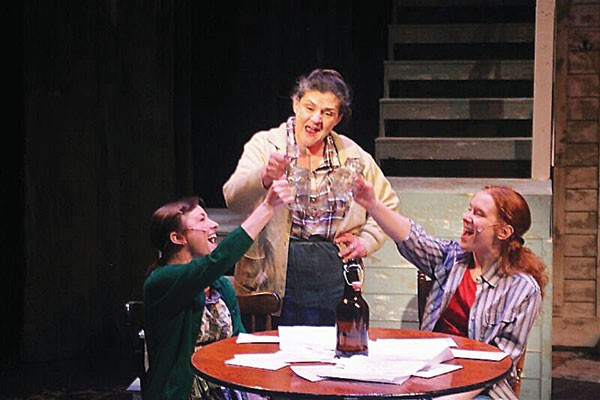 From left: Erin Lindsey Krom, Terry Wickline and Lindsay Bayer in The Spitfire Grill, at Front Porch Theatricals