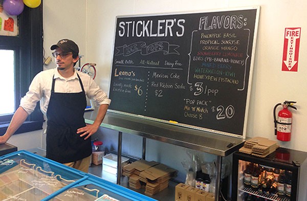 Co-owner Todd Saulle stands in his new popsicle storefront in Millvale