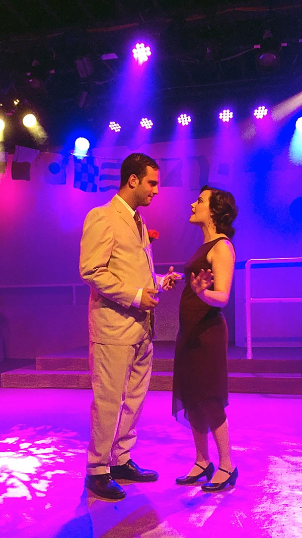 Jeff Johnson and Alex Swartz perform “It’s Delovely” in Anything Goes, at The Theatre Factory