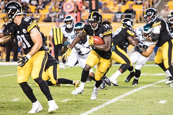 Wide receiver Sammie Coates moves up the field against the Philadelphia Eagles on Aug. 18.