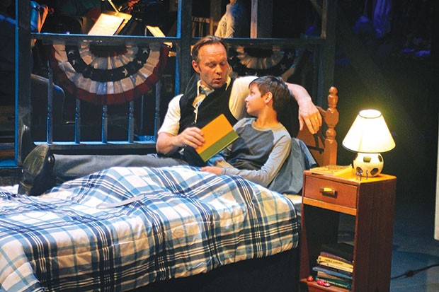 Billy Hartung (left) and Mario Williams in Big Fish, at Front Porch Theatricals