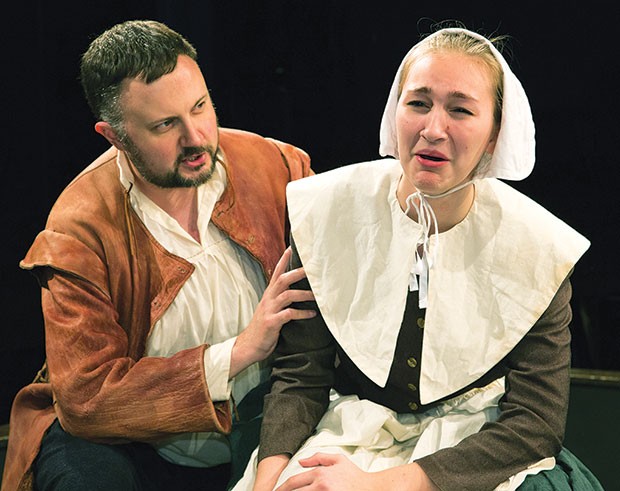 Eric Leslie and Kayleigh Peternel in The Crucible at Little Lake Theatre