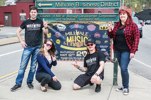 Millvale Music Festival committee members Brian Crawford, Sarah Kremer, Paul Bossung and Andrea Pinigis