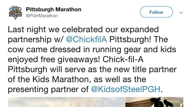 Pittsburh Marathon under fire from LGBTQ activists for Chick-fil-A partnership