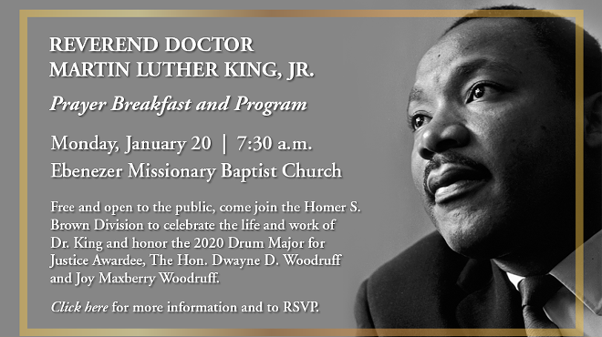 The 21st Annual Reverend Dr. Martin Luther King Jr. Prayer Breakfast and Program