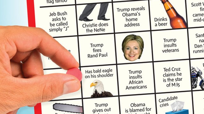 Liven up the Republican primary debate with this set of six unique bingo cards
