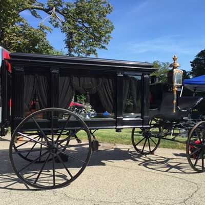 Vintage Hearse on display at 2016 Homewood Cemetery Founders' Day.