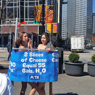 PETA marks World Water Day with demonstration in Downtown Pittsburgh