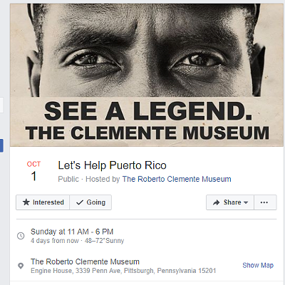 Pittsburgh's Roberto Clemente Museum accepting donations Oct. 1 for hurricane-ravaged Puerto Rico