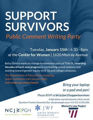 Support Survivors: Public Comment Writing Party