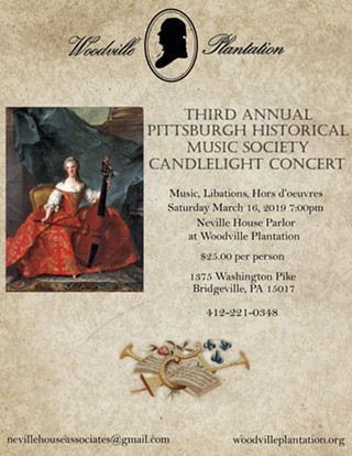 3rd ANNUAL CANDLELIGHT CONCERT WITH PITTSBURGH HISTORICAL MUSIC SOCIETY