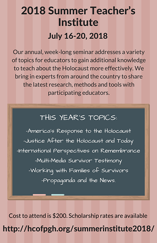 Summer Teachers' Institute: The Holocaust and the 21st Century