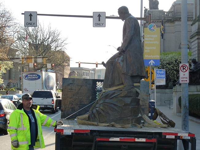 Pittsburgh officials remove controversial Stephen Foster statue