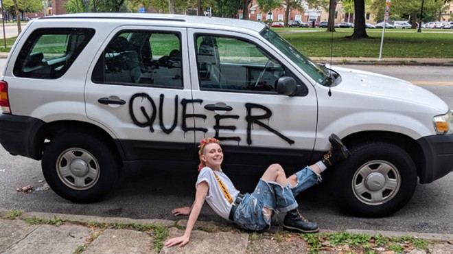 A car spray-painted with the word "QUEER" is being shared on social media as an act of vandalism. But is it?