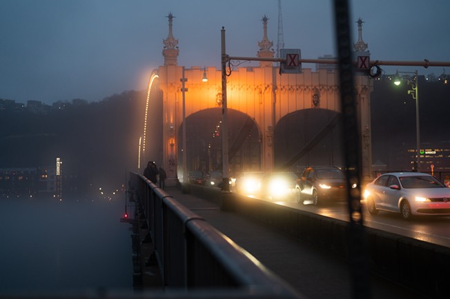 A foggy night in Pittsburgh