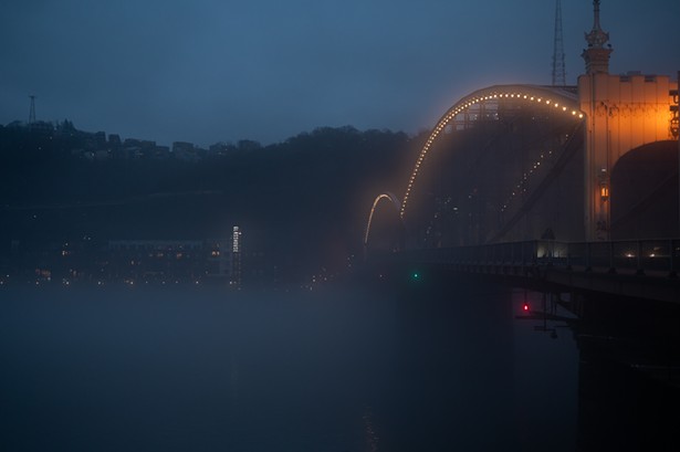 A foggy night in Pittsburgh