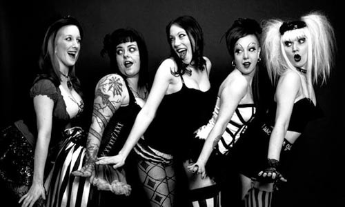The gals of the Bridge City Bombshells try their burlesque chops out on live jazz.