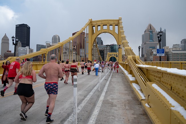 Cupid's Undie Run in Pittsburgh, 2024