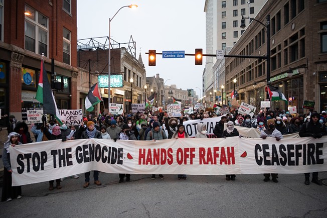Hands off Rafah protest in East Liberty
