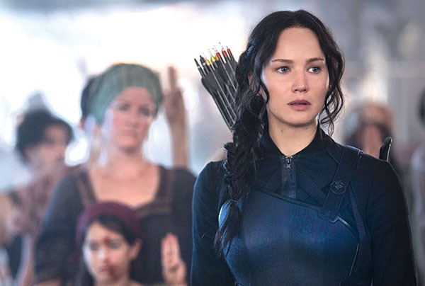 Katniss (Jennifer Lawrence) is a troubled soldier
