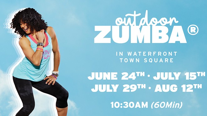 Outdoor Zumba in Waterfront Town Square