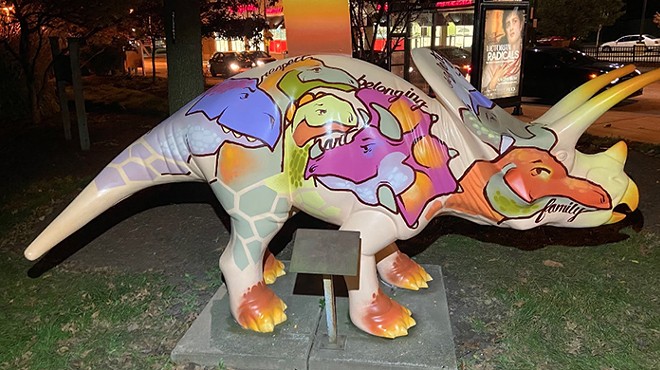 Pittsburgh dinosaur statue repainted to spread message of “diversity and inclusion”