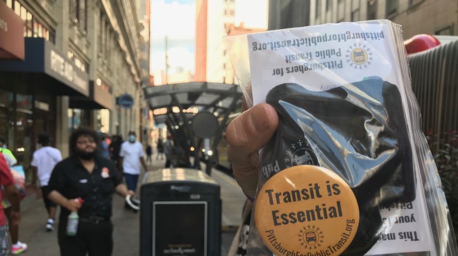 Pittsburghers for Public Transit distribute masks to riders, push for additional public transit funding