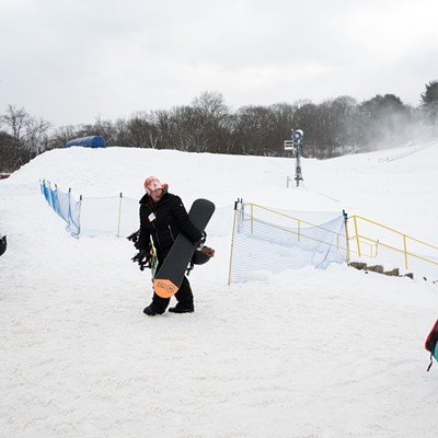 Pittsburgh's first snowfall attracts skiers and snowboarders to Boyce Park Ski Slopes