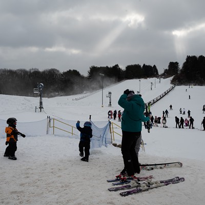 Pittsburgh's first snowfall attracts skiers and snowboarders to Boyce Park Ski Slopes