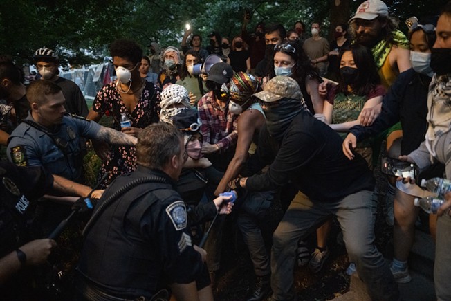 Police surround a pro-Palestine encampment at Pitt