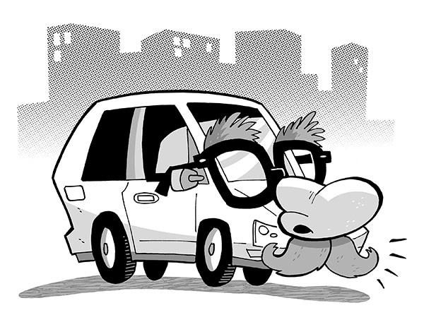 Ride share problems in Pittsburgh, Illustration, Pat Lewis