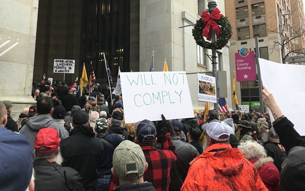 Pittsburgh’s gun-rights rally was a spectacle of ultra-conservative identity, drowning out its actual message