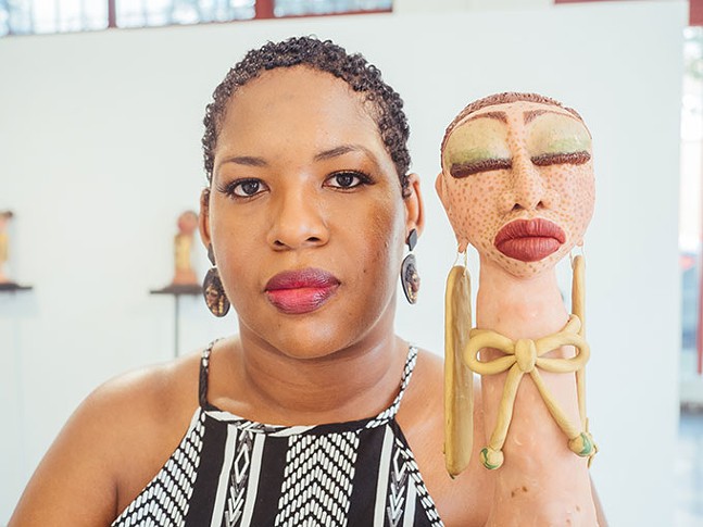 Sculptor Dominique Scaife engages in a “Celebration of Hue” at Spinning Plate Gallery