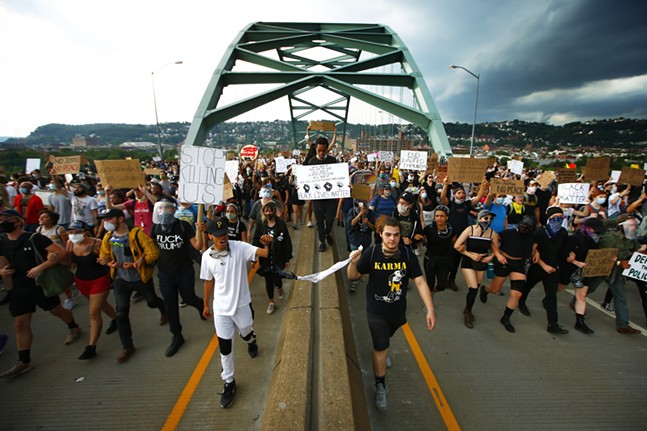 Photos: Peaceful protest travels miles through Pittsburgh on sixth consecutive day of Black Lives Matter demonstrations (15)