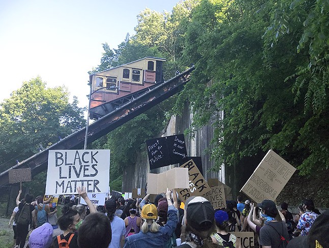 Pittsburghers march in protest from Mount Washington to Downtown on day nine of Black Lives Matter demonstrations (2)
