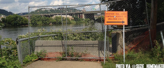 Riverfront bike/ped trail to reopen to the Strip District