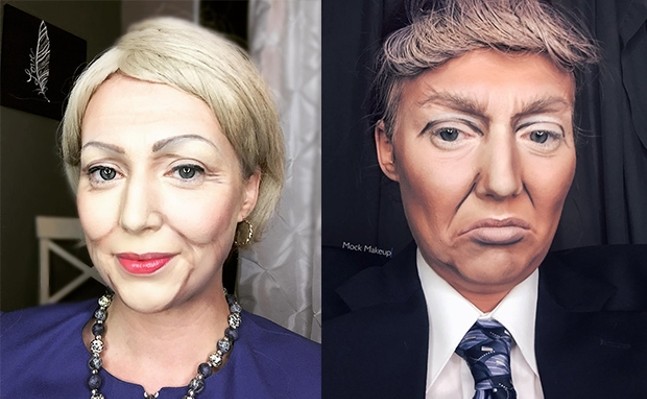 Pittsburgh makeup artist recreates presidential nominees Clinton and Trump