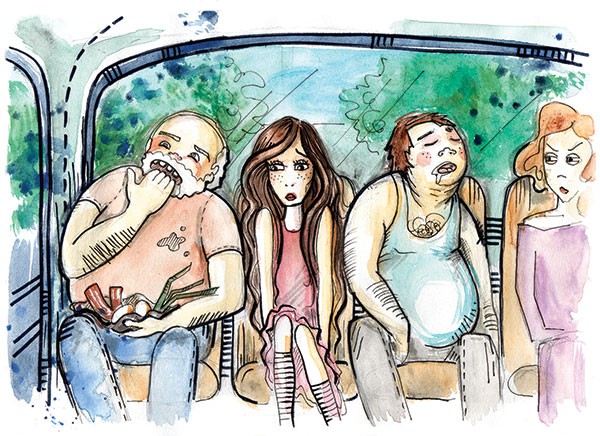 Where do CP staffers stand on bus eating etiquette?